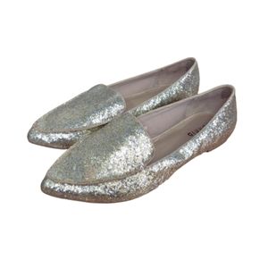 TORRID gold glitter almond toe flats size 9 wide